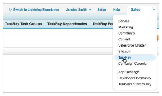 TaskRay Access Salesforce Lightning