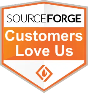 SourceForge Customers Love Us Badge