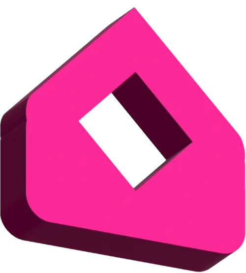 A stylized pink envelope icon with a diamond-shaped white space in the center, set against a light gray background, representing Spekit's SmartSend features.