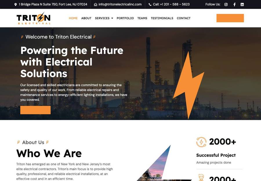 Triton Electrical homepage