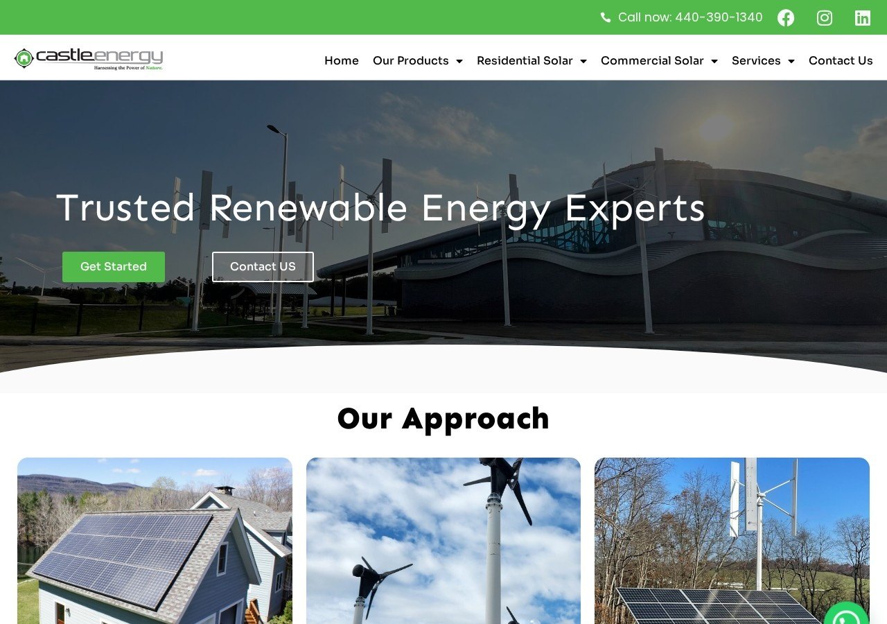 Castle Energy homepage