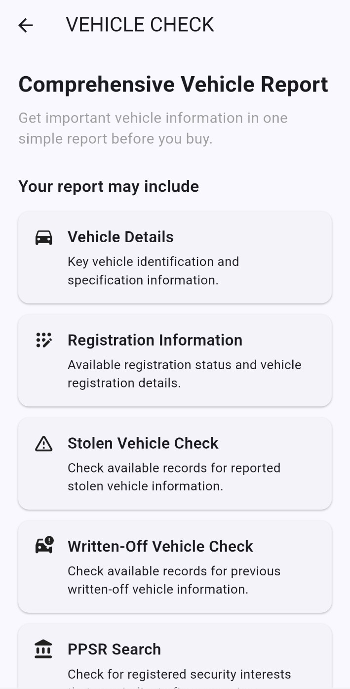 HELP MY CAR Vehicle Check feature preview