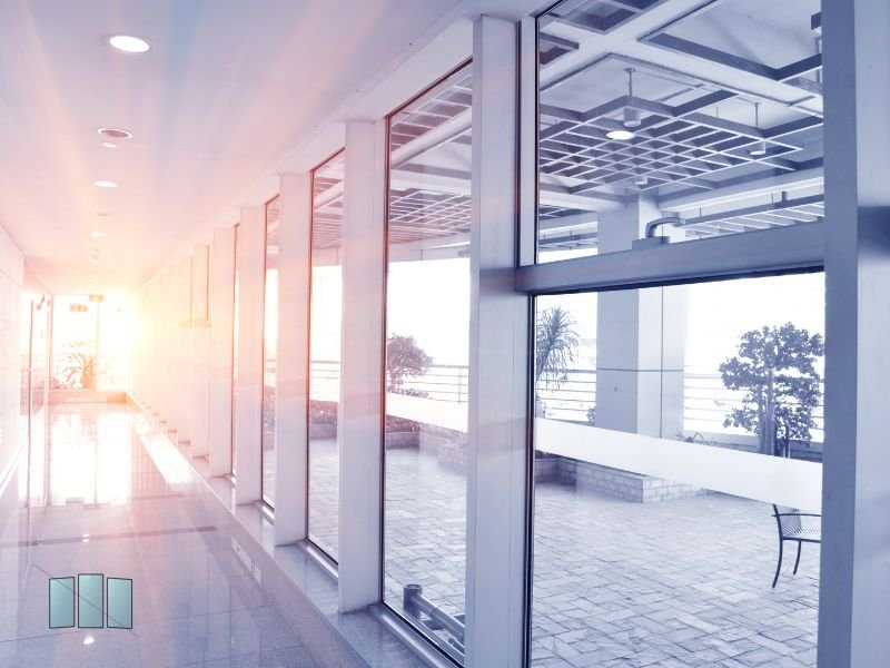 Büro mit Sonnenschutzfolie
