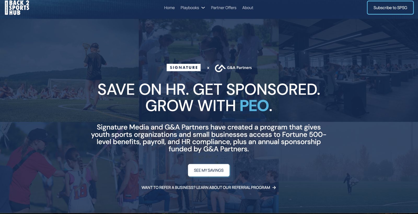 A co-branded partner landing page