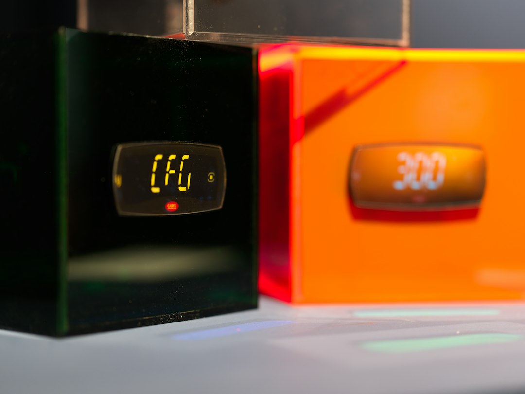 Digital smart thermostat showing optimal indoor temperature for Kansas home - ac replacement in kechi ks