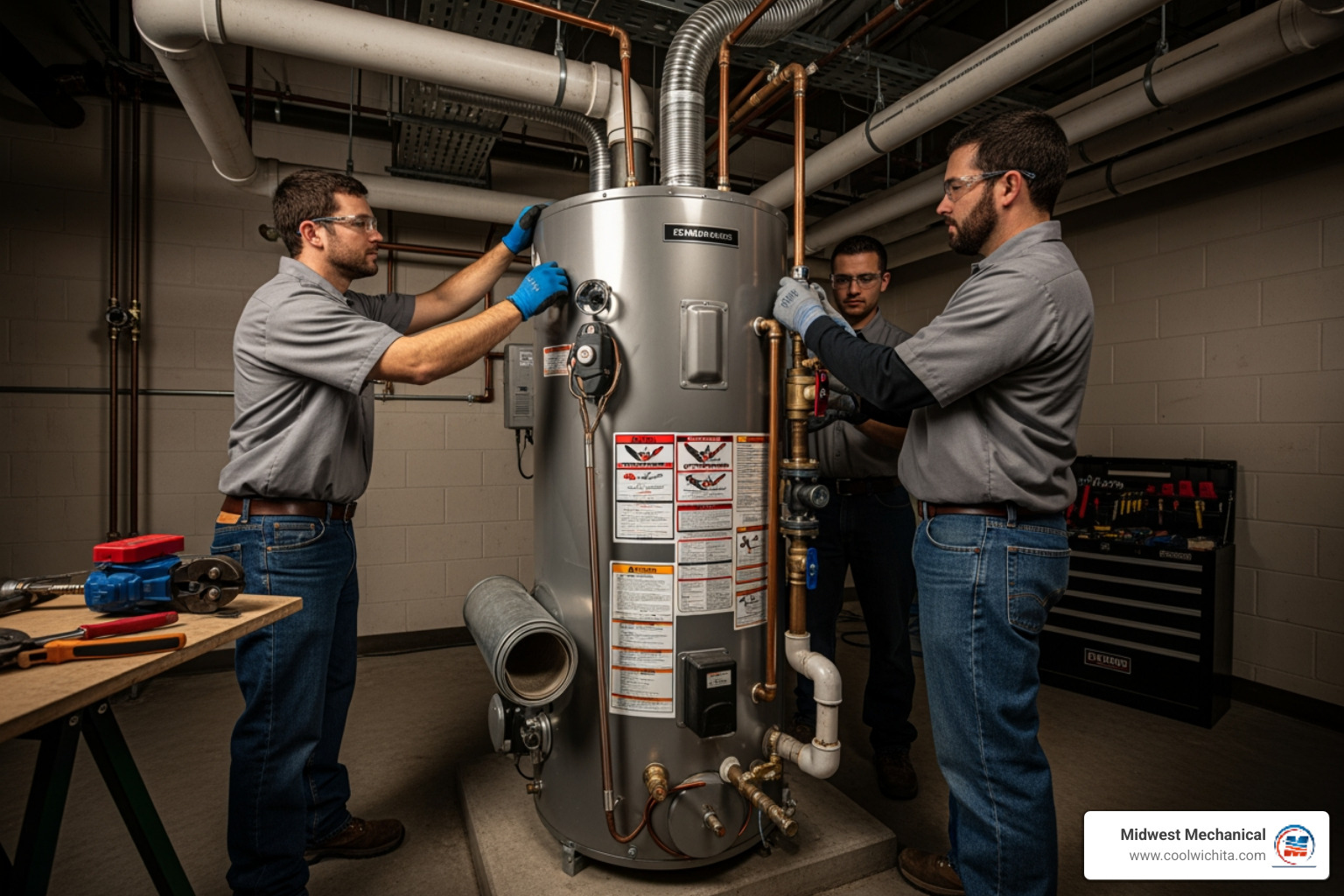 commercial water heater installation in derby, ks