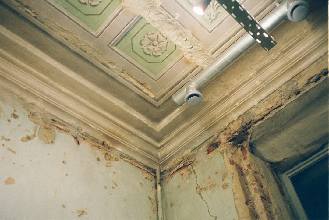 Water stain on a ceiling indicating a leak - Andover plumbing repair