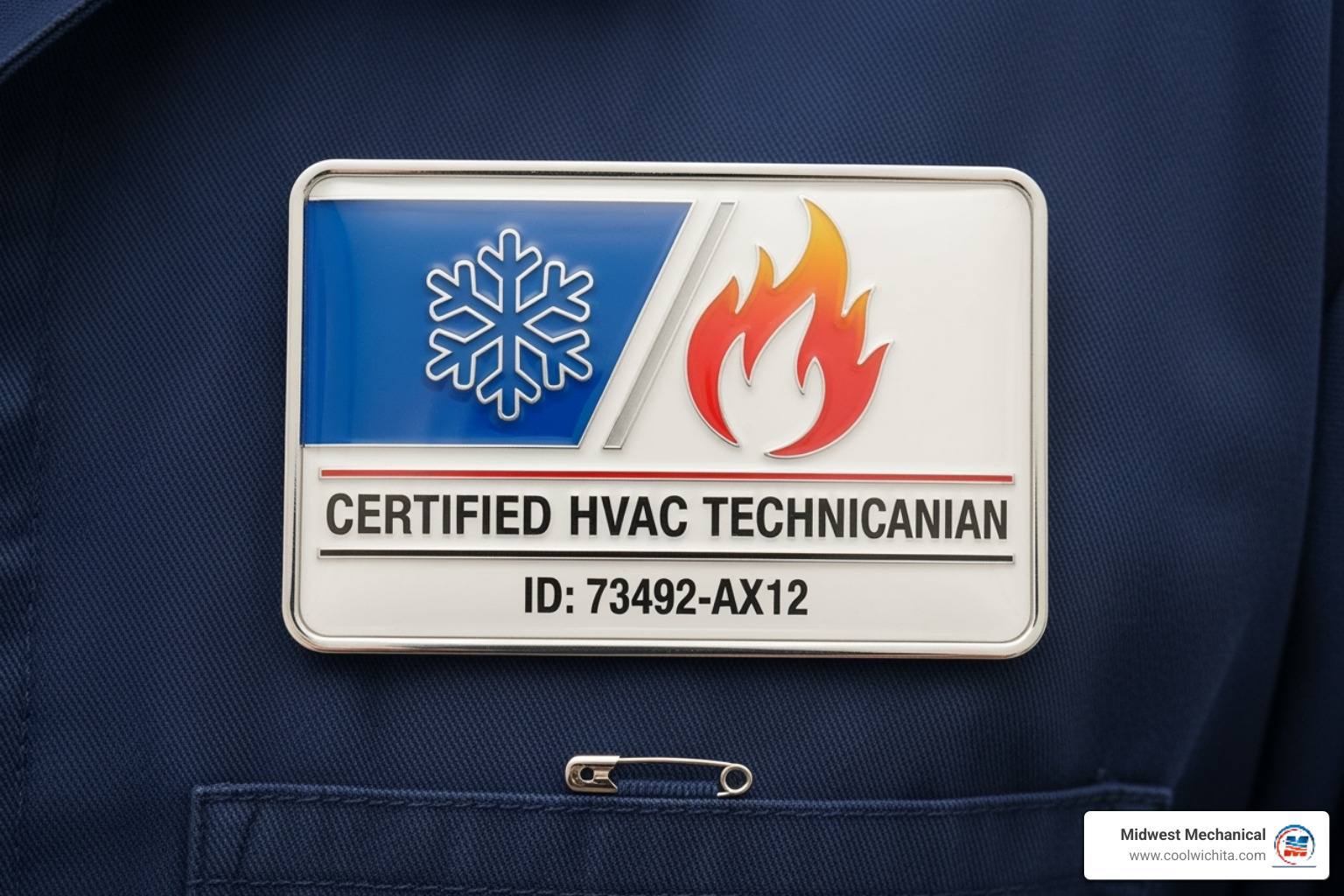Certified HVAC technician's badge - hvac free estimate near me