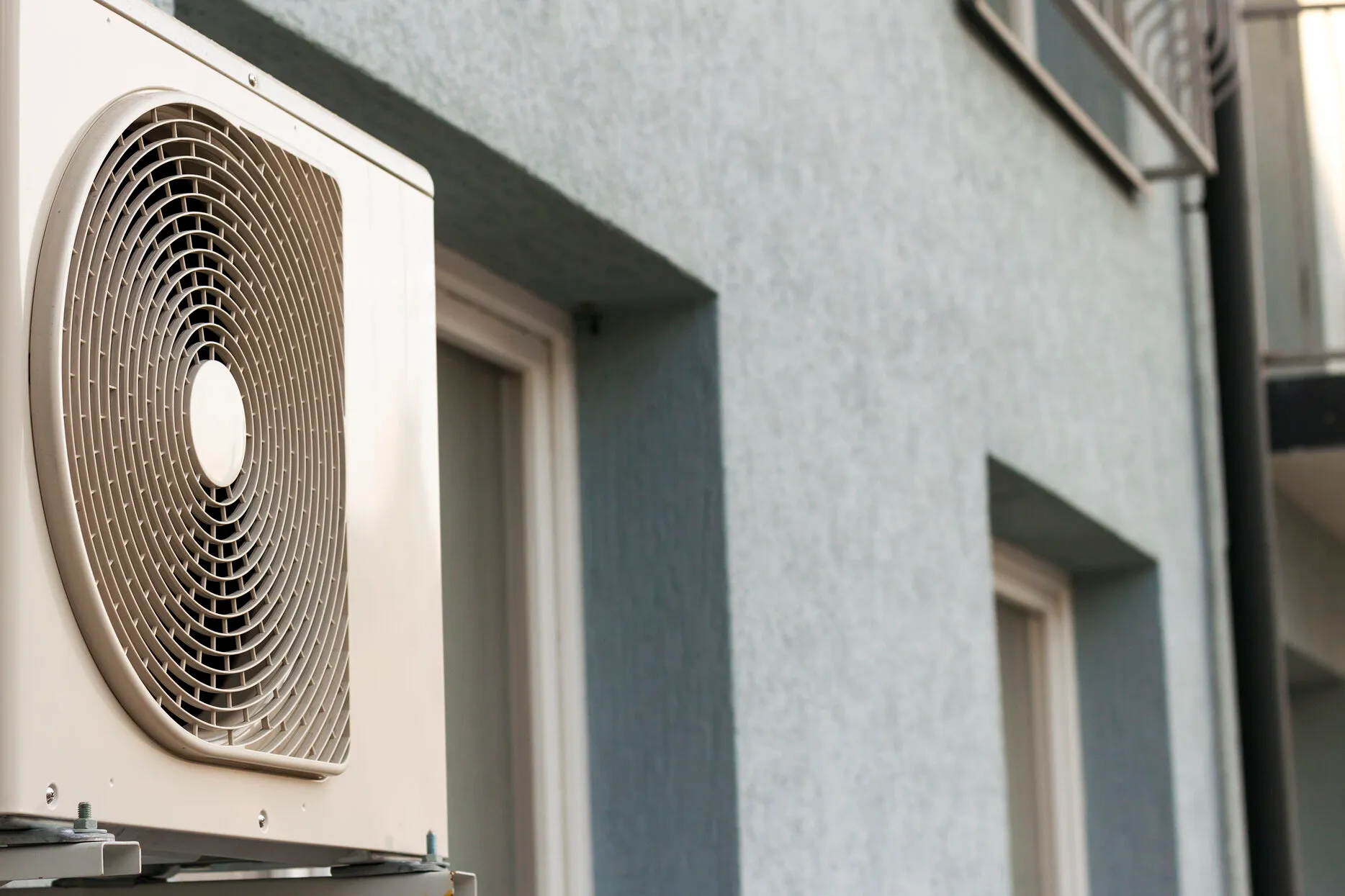 Outdoor AC unit on building
