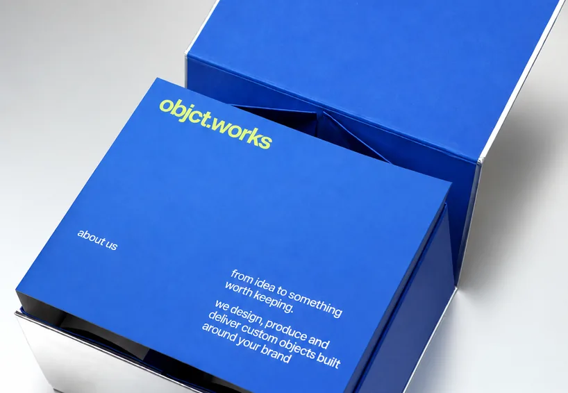 Blue objct.works presentation box