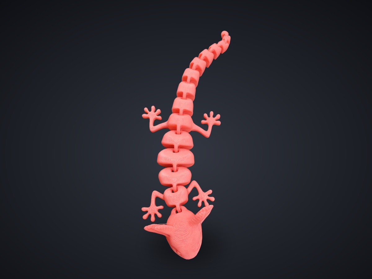 Articulated Axolotl — 3D printed by Tier One 3D