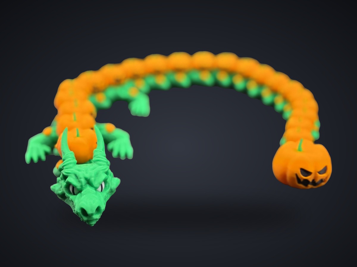 Pumpkin Dragon — 3D printed by Tier One 3D