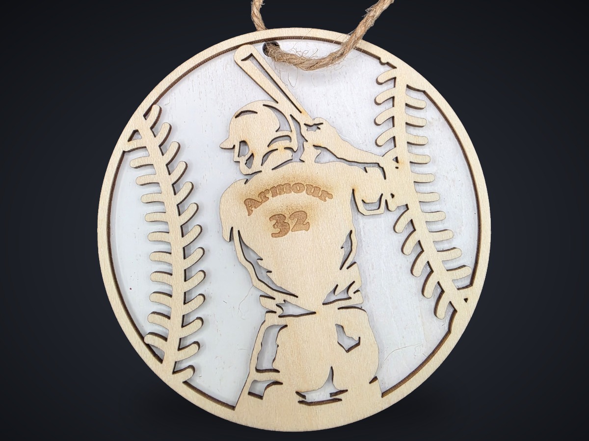 Personalized softball player ornament by Tier One 3D
