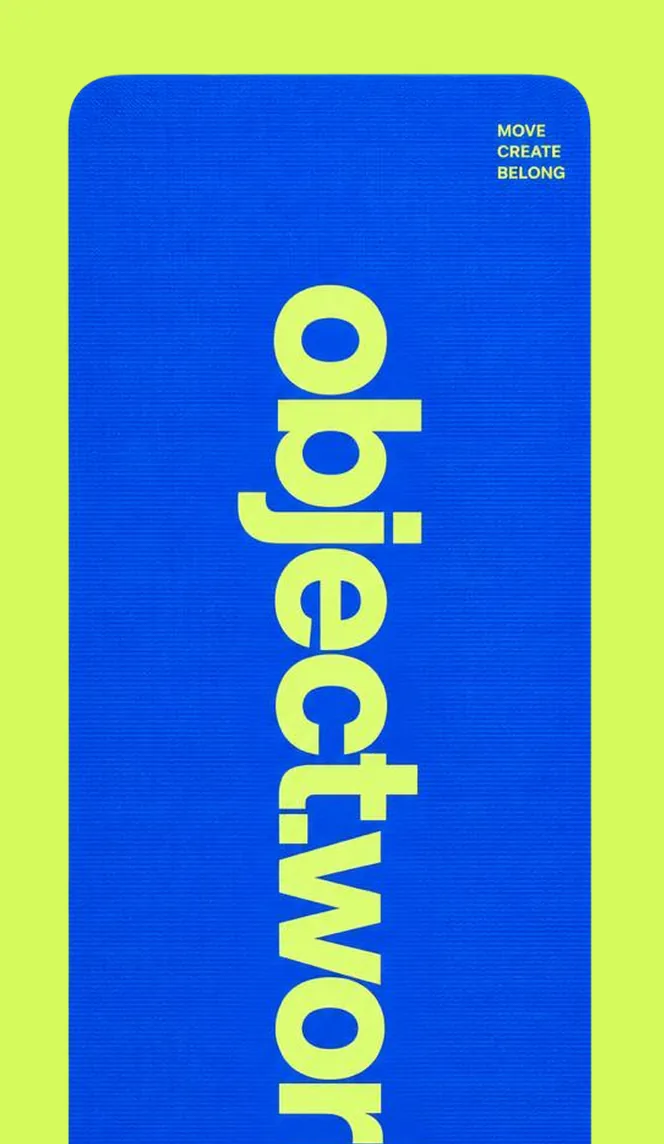 Branded blue yoga mat