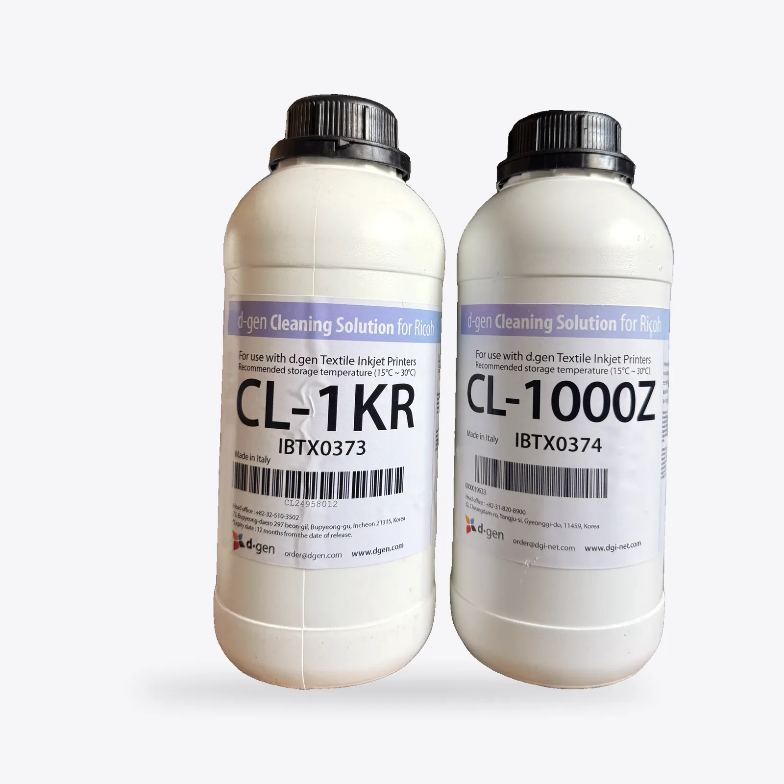 Płyny czyszczące d.gen CL-1KR i CL-1000Z do głowic Ricoh