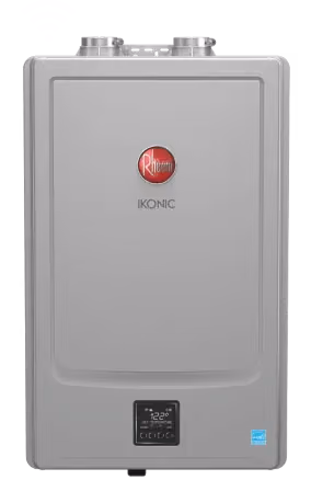 Rheem IKONIC series tankless water heater, front view