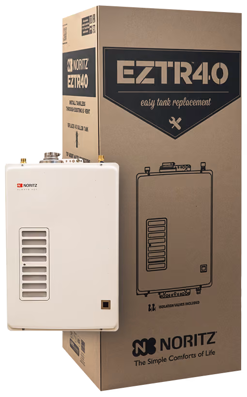 Noritz EZTR40 package and tankless water heater