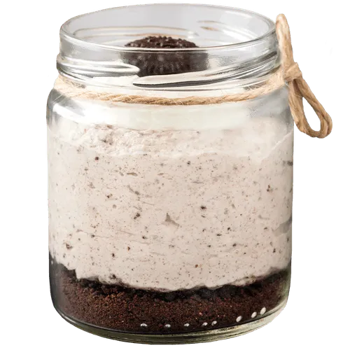 Tarta de queso con galleta Oreo® en tarro, postre para grupos y hostelería
