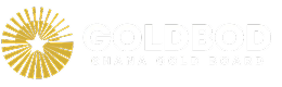 Goldbod Ghana Gold Board logo with a stylized gold circular emblem and the text GOLDBOD GHANA GOLD BOARD in white.