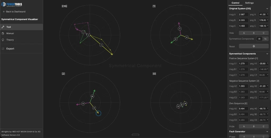EA PowerTools: Originalansicht der symmetrischen Komponenten