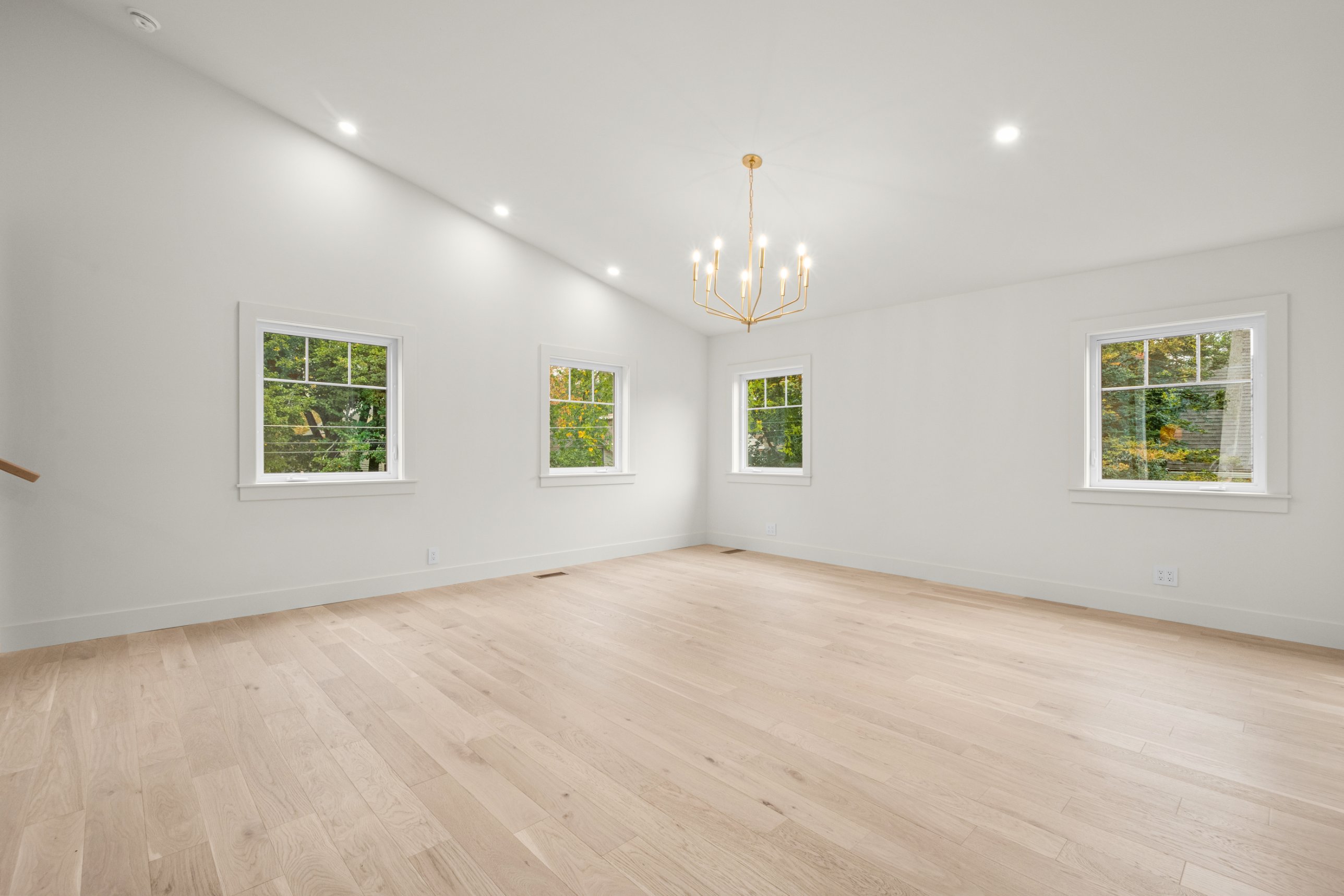 Empty primary bedroom before virtual staging