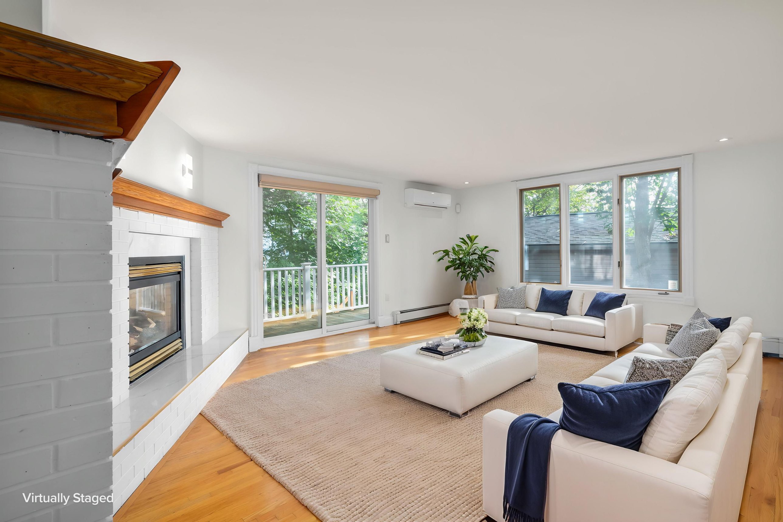 Living room after virtual staging by Newlife Studio