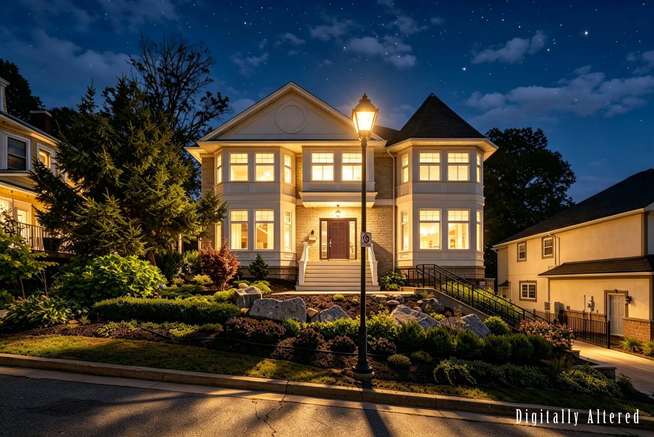 Halifax home transformed to a twilight photo using AI by Newlife Studio