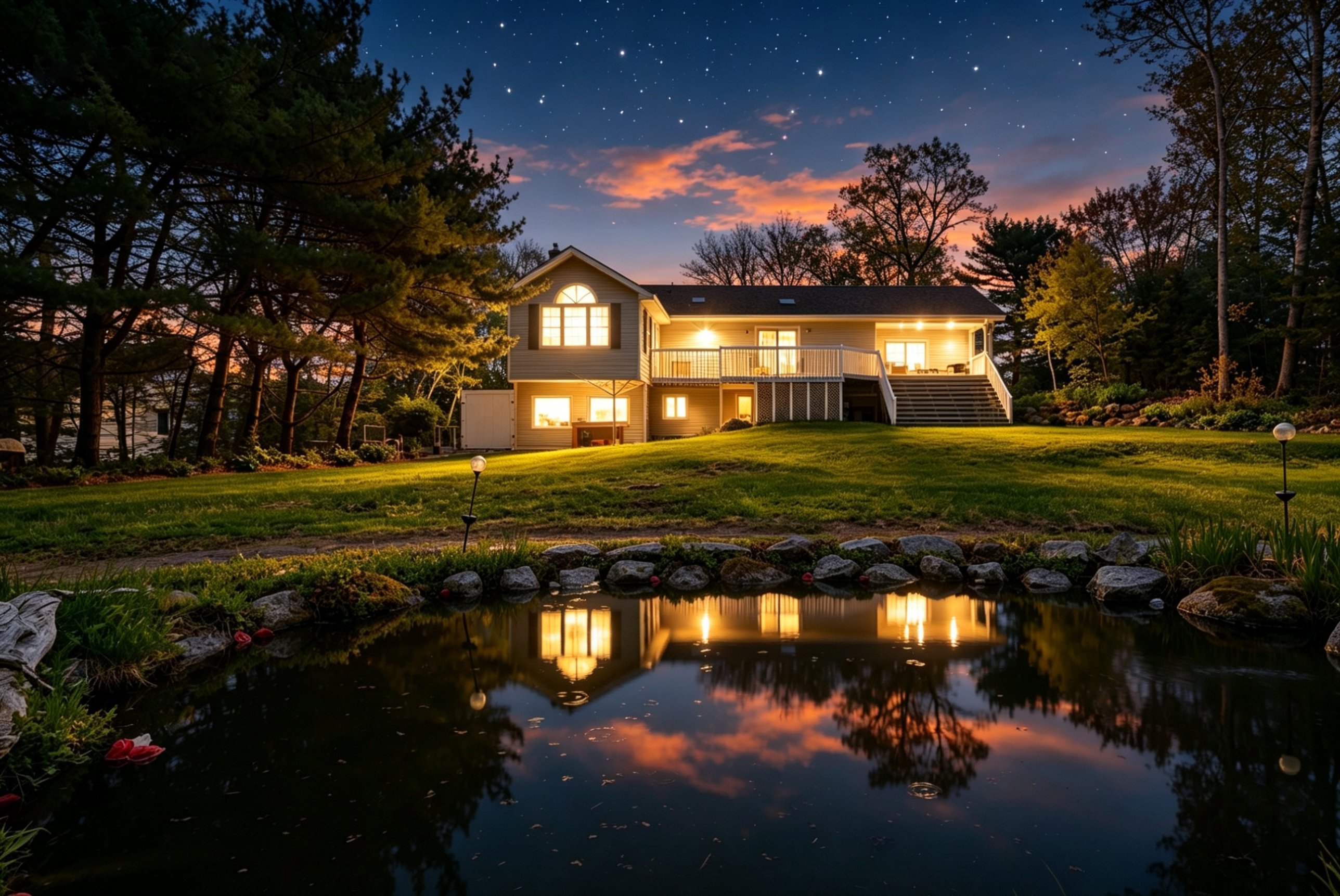 Halifax home transformed to a twilight photo using AI by Newlife Studio
