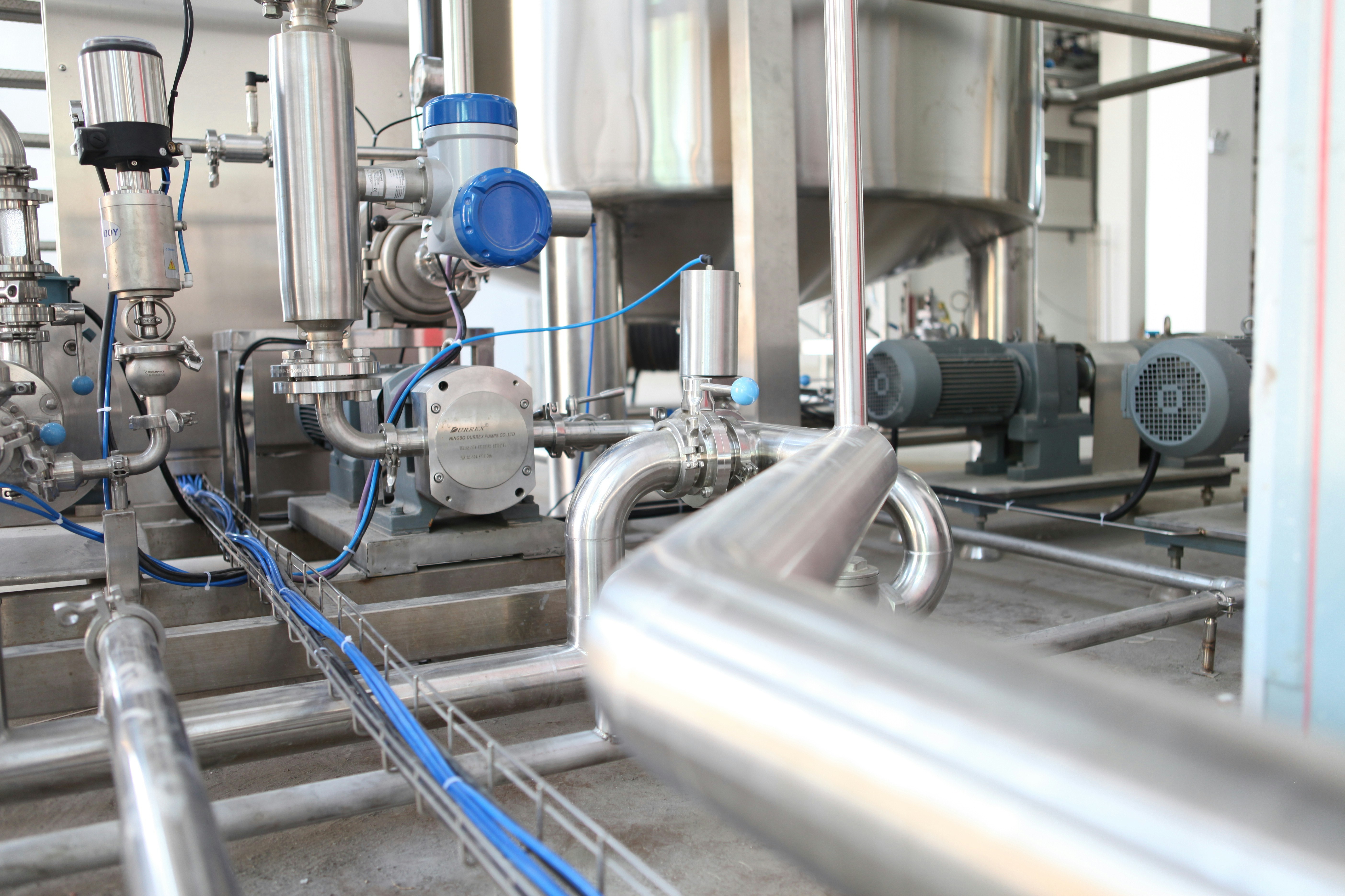 Industrial equipment in a plant