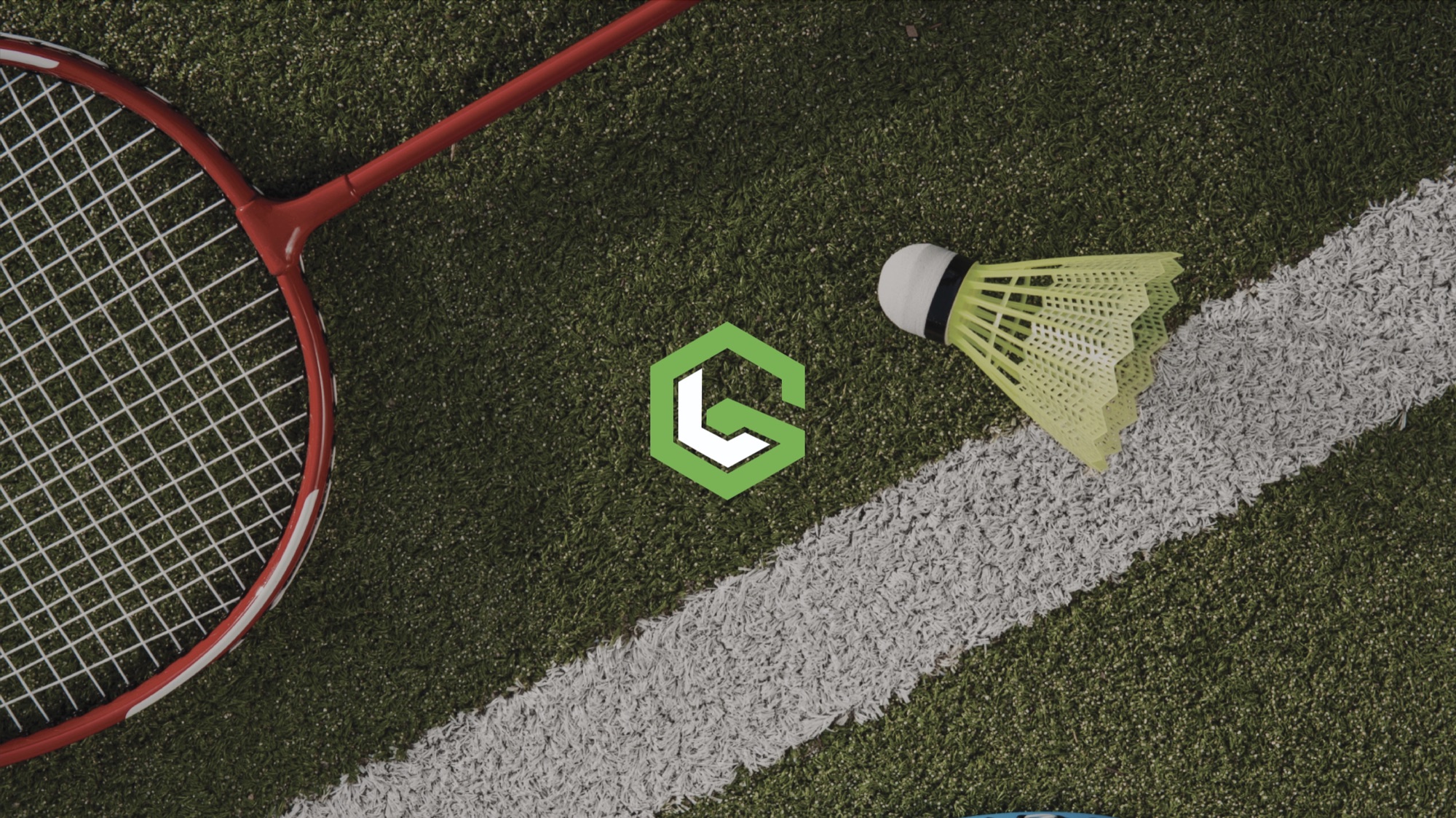 Gymleader brand on a badminton court