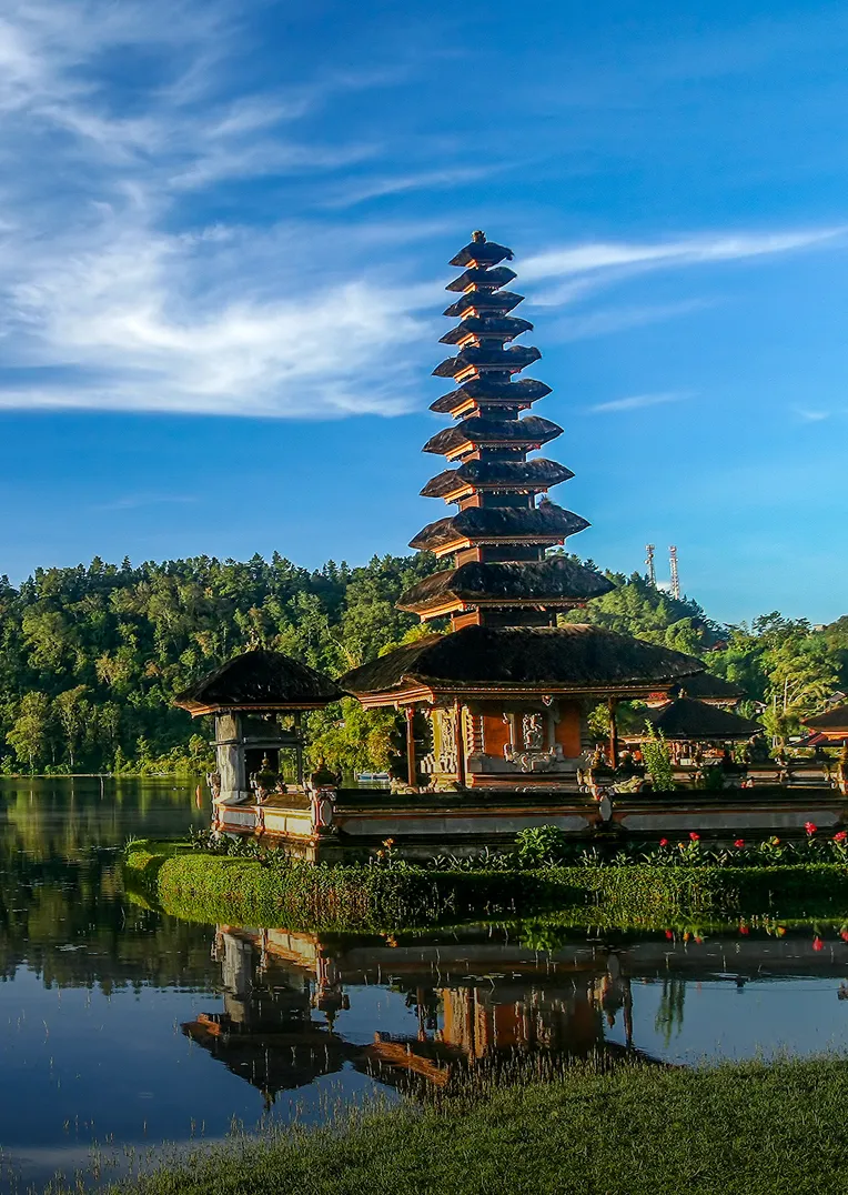 Lakeside temple in Bali
