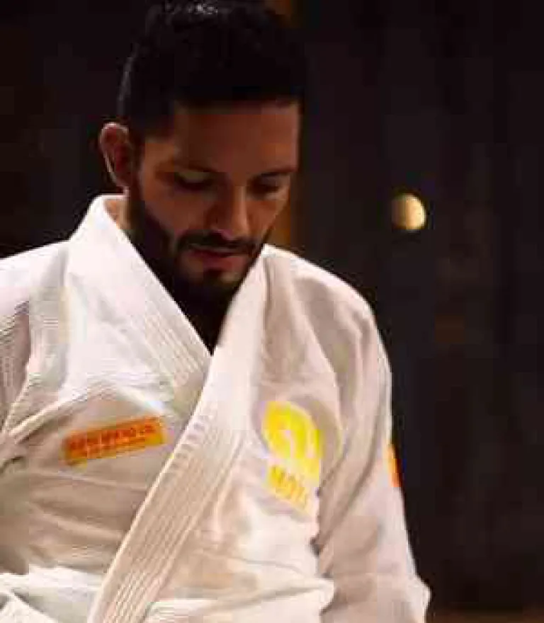 Juan Manuel Calderon in a white gi