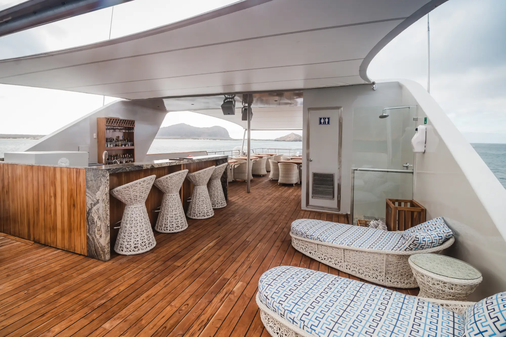 Golden hour: the sundeck at golden hour