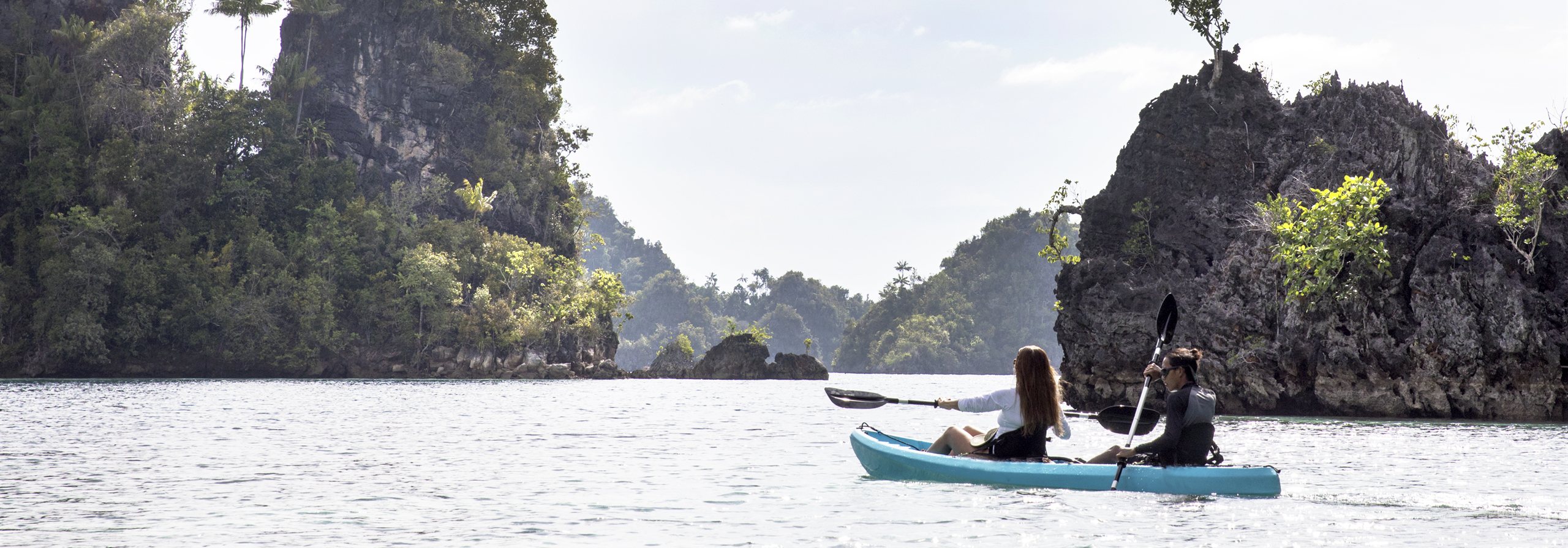 Kayaking between karst islands