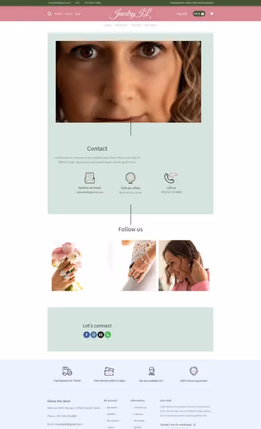 Contact page design