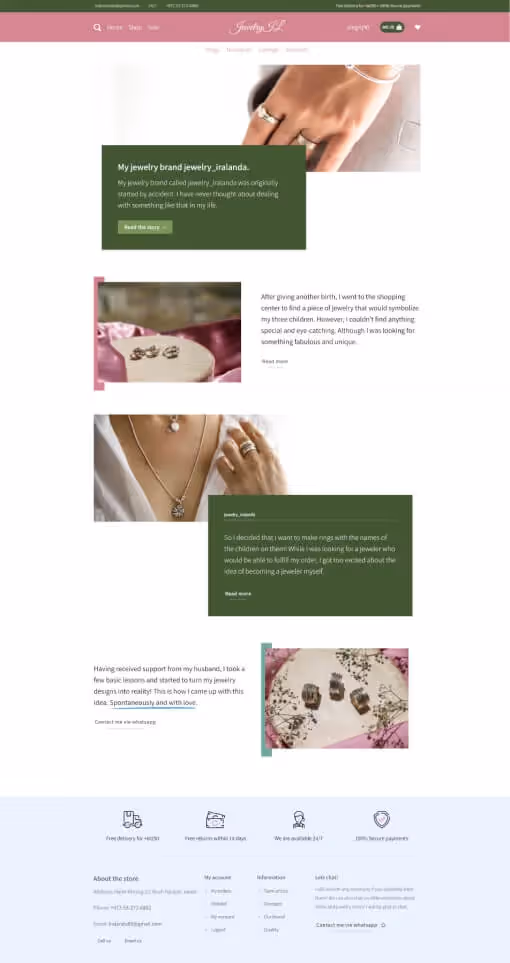 Brand page design