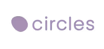 Circles logo with a full circle and a segmented circle in purple