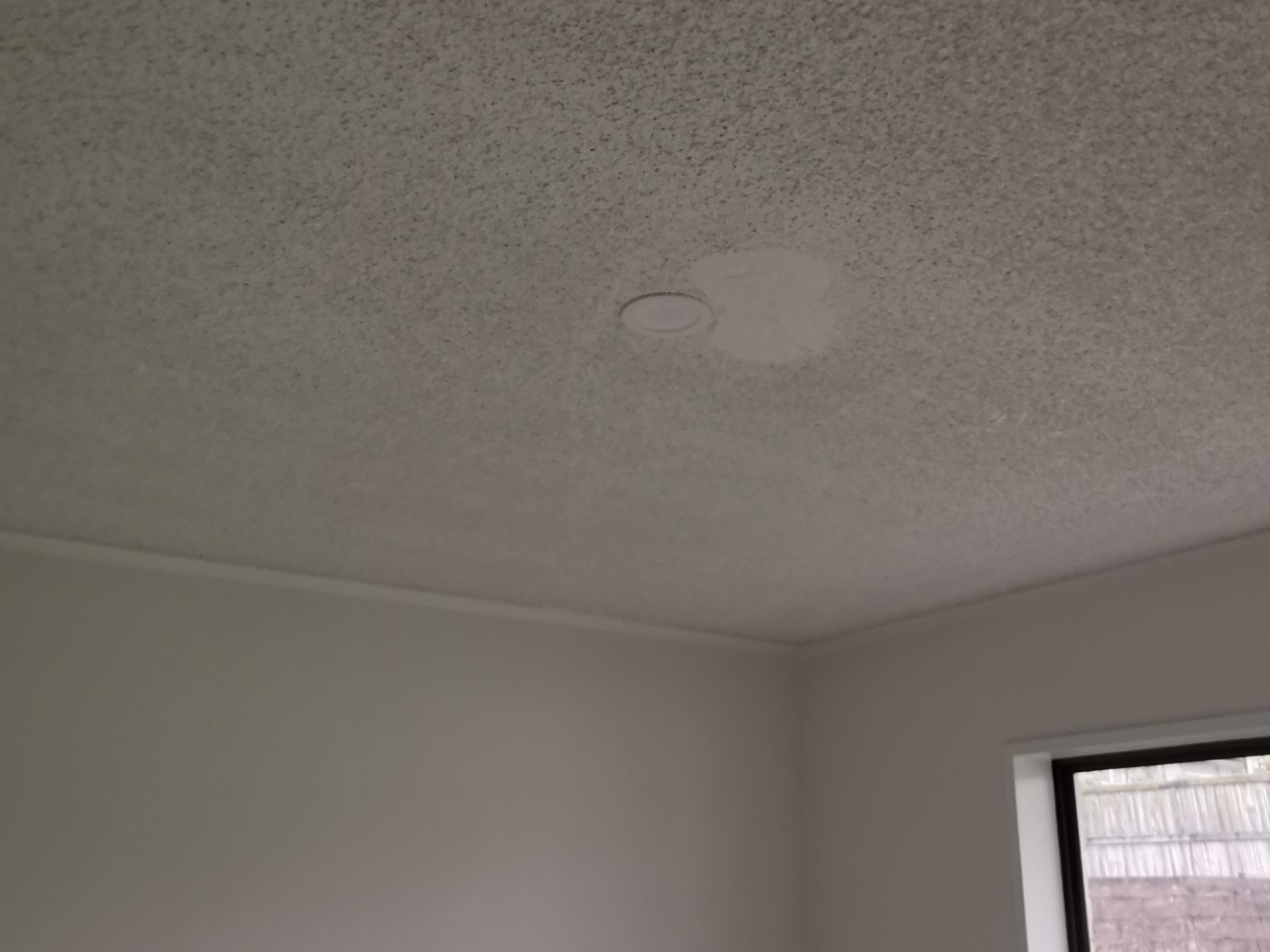 Stipple ceiling sampled for asbestos