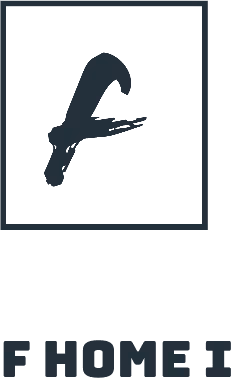 Dark blue icon of a stylized letter 'f' inside a square border on a transparent background.