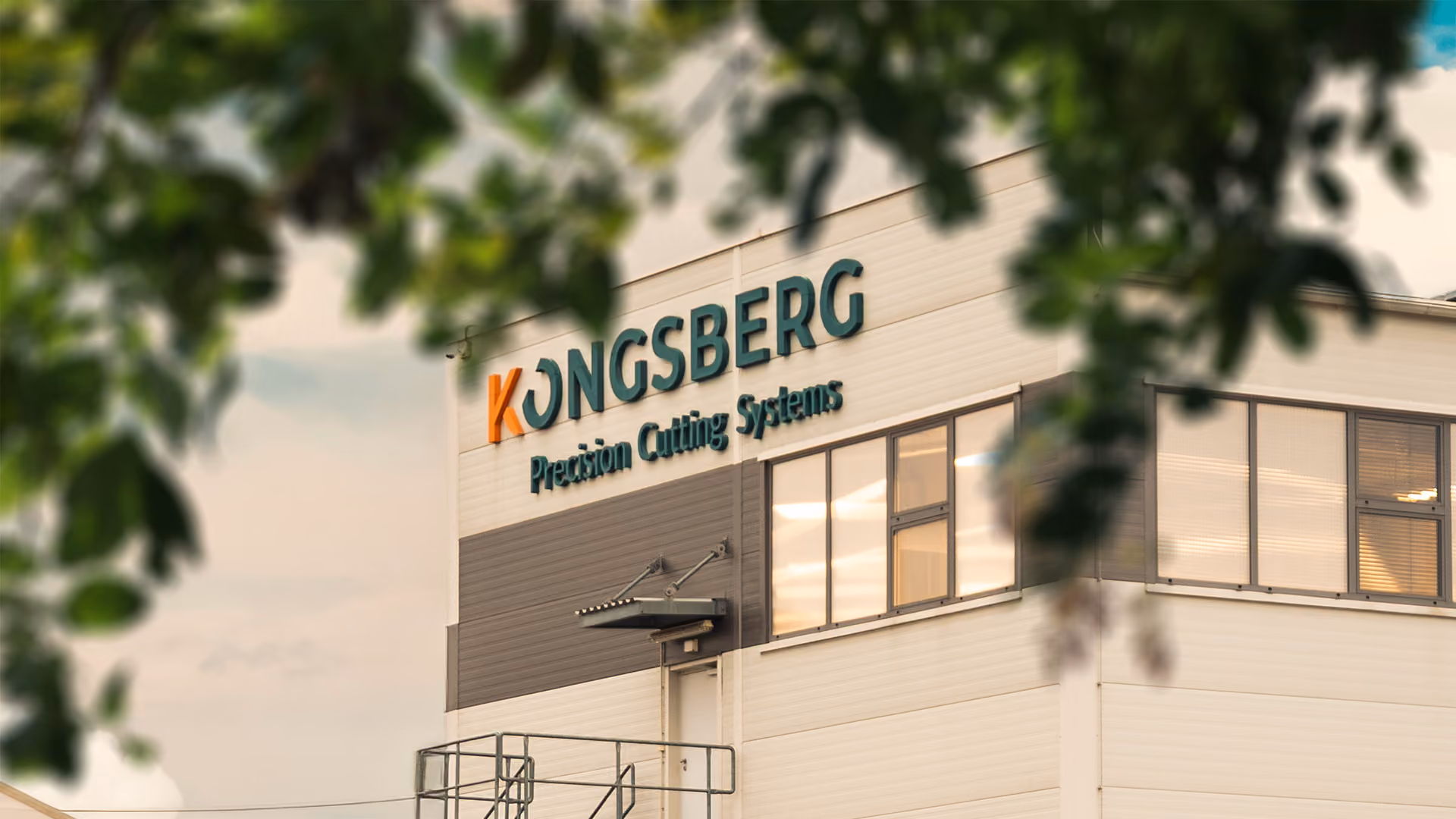 Long shot of the Kongsberg facilities in Brno