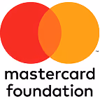 Mastercard Foundation logo with two overlapping circles, red on the left and orange on the right, above the words 'mastercard foundation' in lowercase letters.