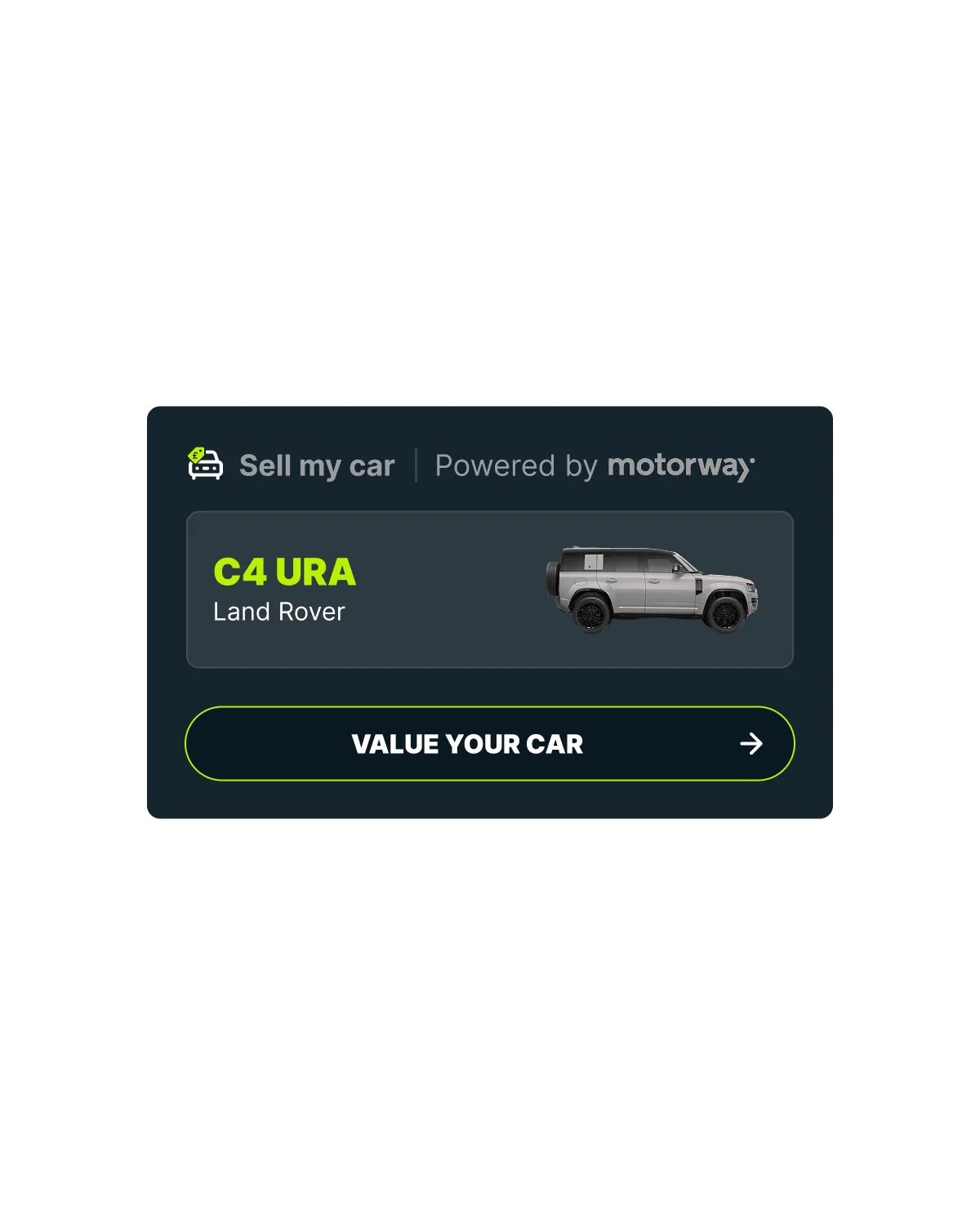 Sell my car in the Caura app, powered by Motorway