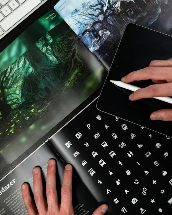 Website wireframes on a laptop screen