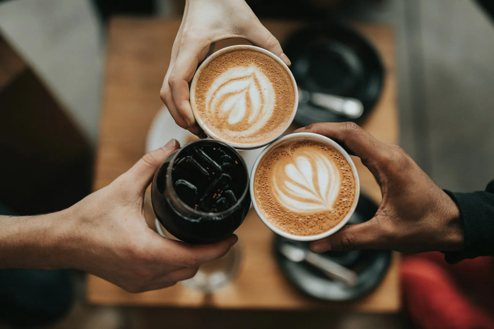 Coffee cup on a wooden table