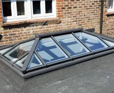 Rectangular roof lantern on a period home