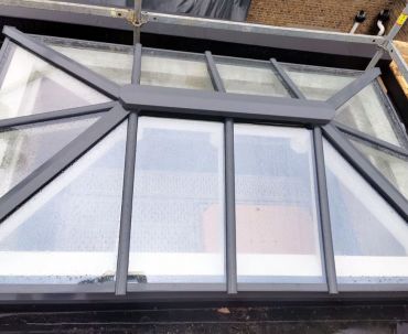 Triple-glazed roof lantern from inside