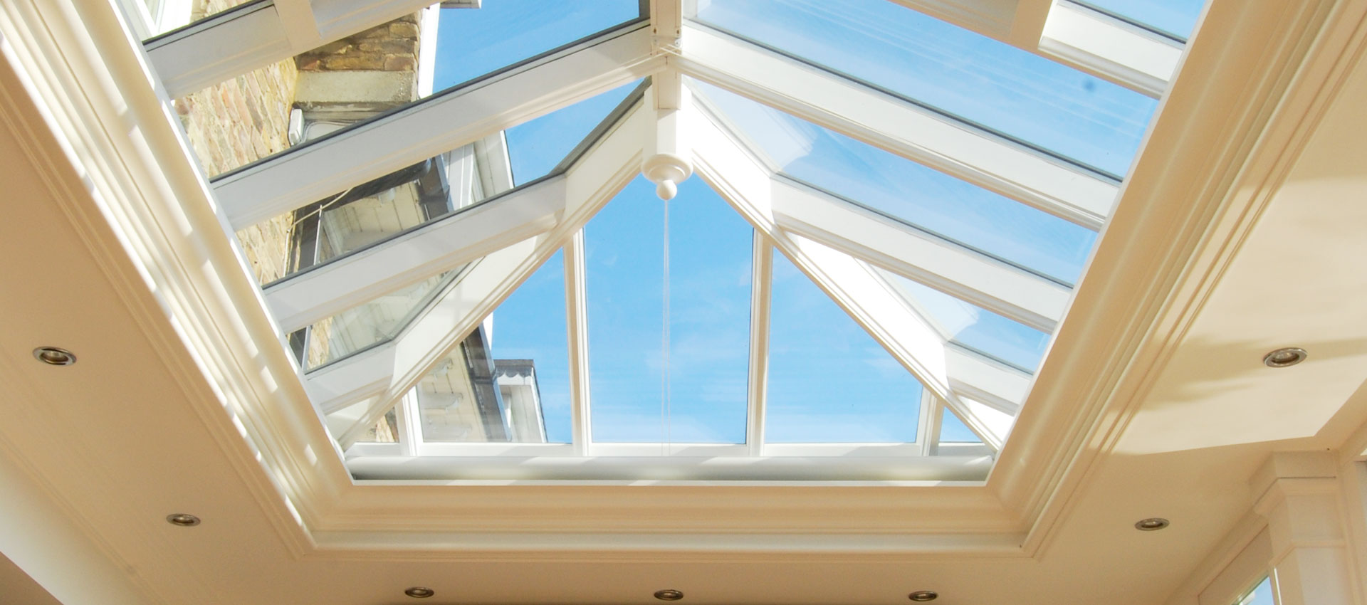 Hand-built roof lantern by Tuck's Wood craftspeople