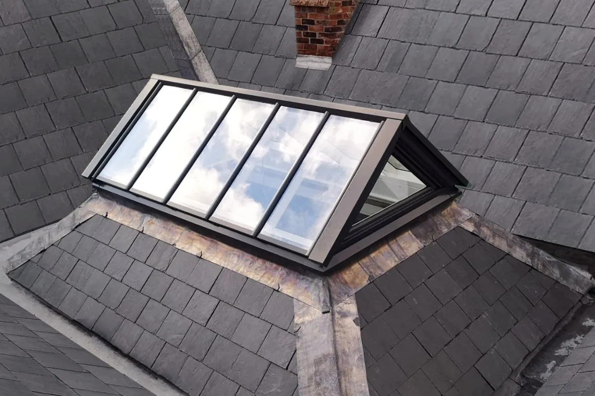Bespoke gable-ended roof lantern over a stairwell
