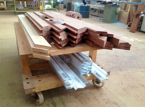 Component parts sanded ready for the paintshop