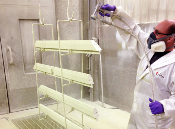 Paintshop: rafters receiving a top coat